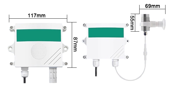 SO2 gas sensor dimension