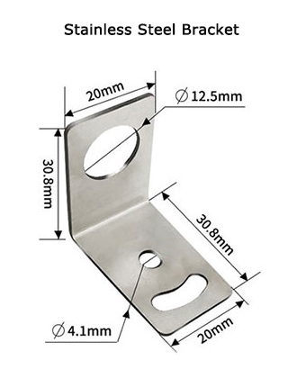 Stainless steel bracket size