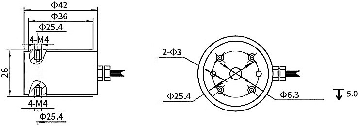 Static torque sensor size