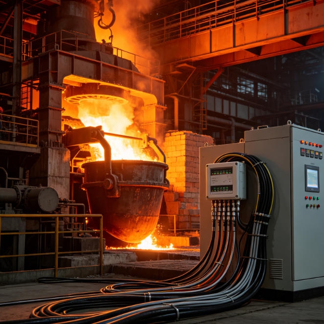 Steelmaking furnace high-temp thermocouple signal isolator deployment