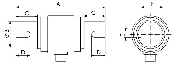 Strain gauge torque sensor size
