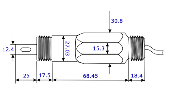 TDS conductivity sensor size