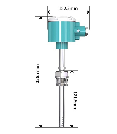 Temp and humidity sensor for duct size
