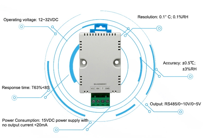 Temperature humidity transmitter feature