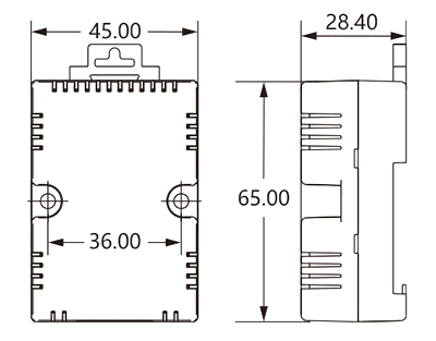 Temperature humidity transmitter size
