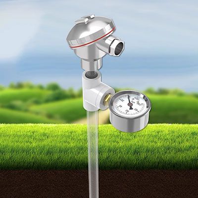 Tensiometer soil moisture sensor for lawn
