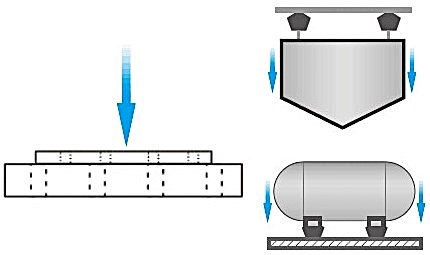 Through hole load cell force mode