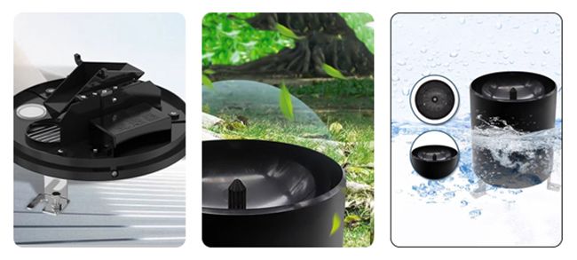 Tipping bucket rain gauge sensor features