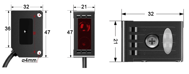 0.05-35m TOF laser distance sensor dimension
