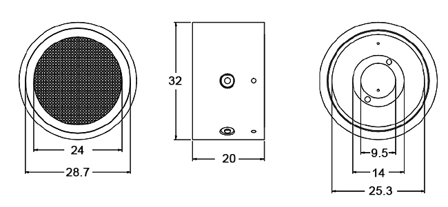 Trace oxygen sensor dimension