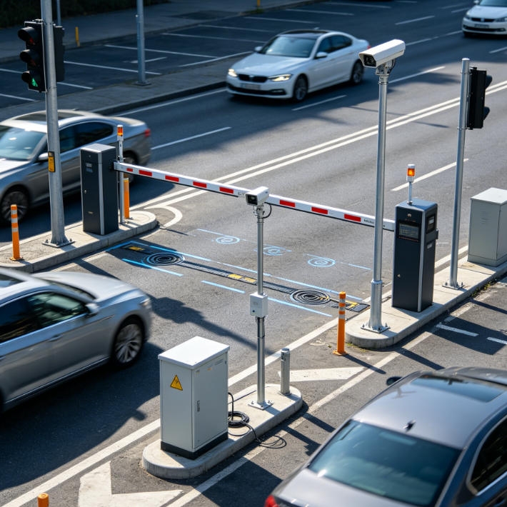 Traffic intersection parking and speed radar application environment