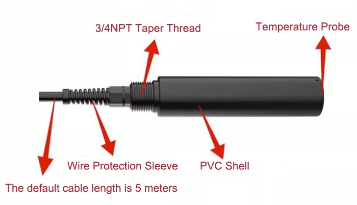 Turbidity sensor probe detail