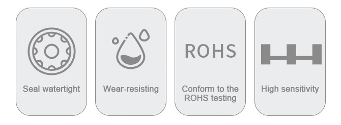 Turbine water flow sensor feature