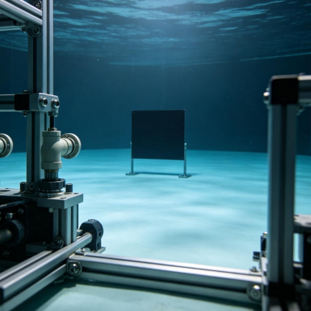 Ultrasonic communication sensor for subsea pipeline monitoring and underwater wireless signal transmission.
