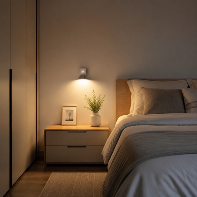 USB microwave presence sensor for bedroom LED light control