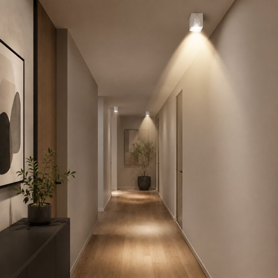 USB microwave presence sensor for hallway LED lighting