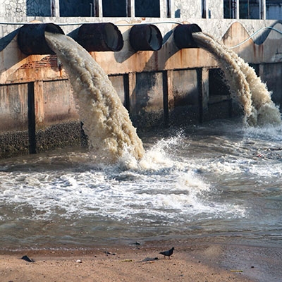 Wastewater inflow and outflow