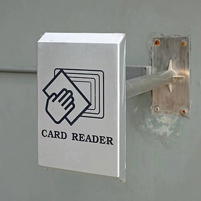 Water flow sensor for bathroom card reader