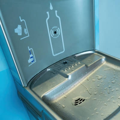 Water flow sensor for self-service water dispenser