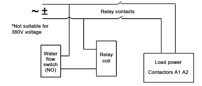 Water flow switch relay wiring diagram