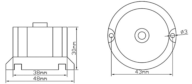 Water leakage sensor size
