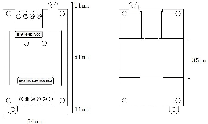 Water leakage sensor with controller size