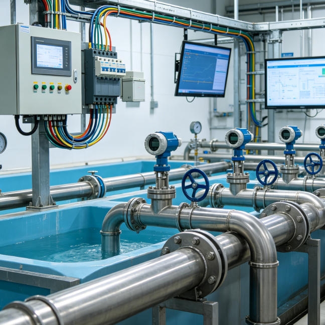 Water treatment flow and pressure signal isolator field installation