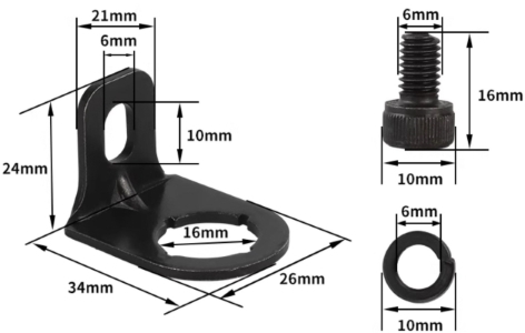 Waterproof light curtain accessory dimension