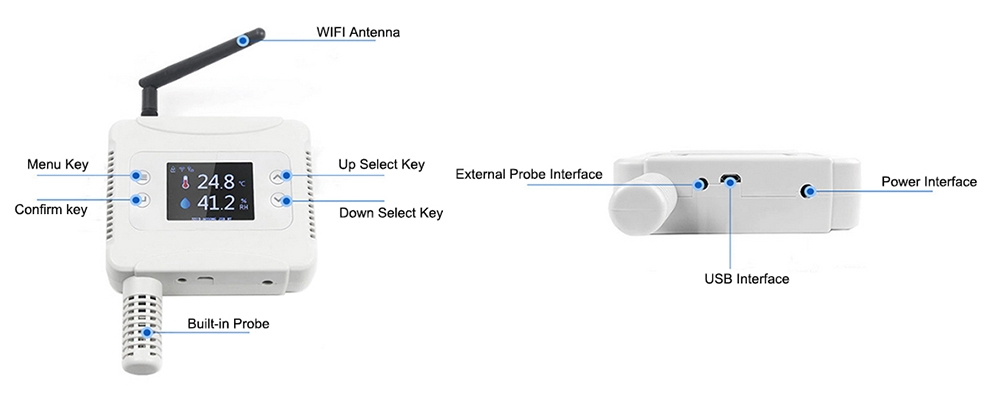 Wifi temperature humidity sensor detail