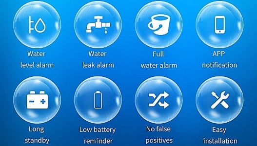 Wifi water leak sensor feature