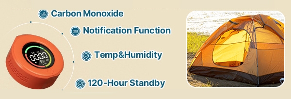 Wireless carbon monoxide sensor feature