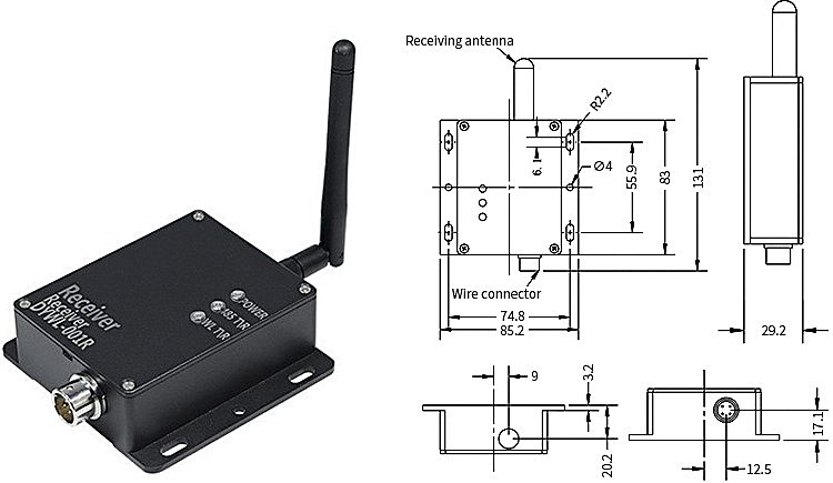 Wireless load cell receiver size