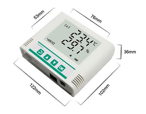Wireless temp and humidity sensor size
