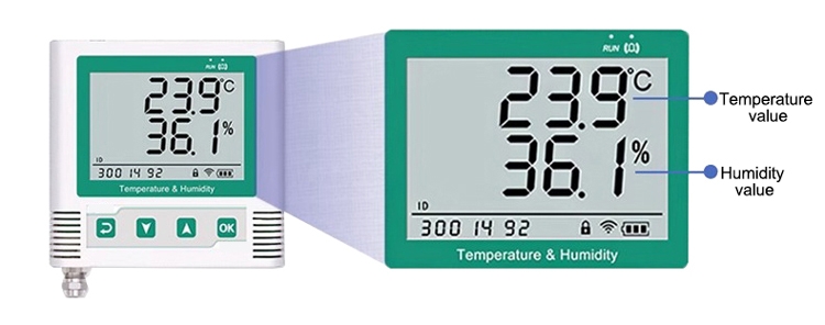 Wireless temp and humidity sensor display