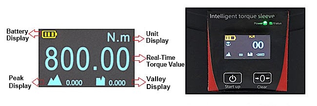 Wireless torque sensor display instructions