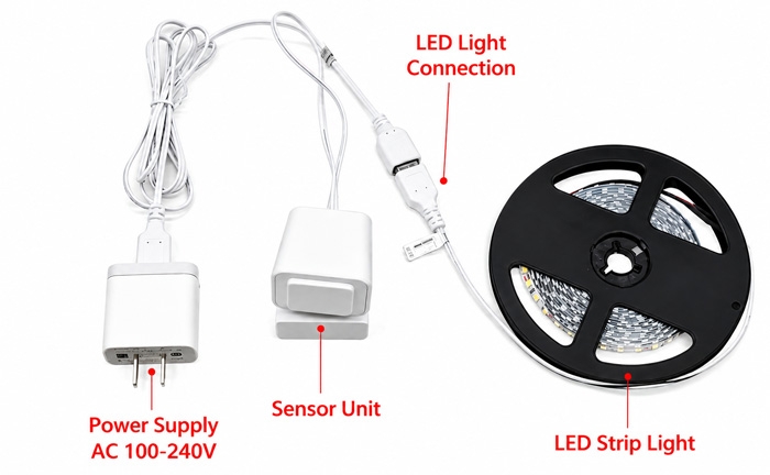Wiring diagram for USB microwave presence sensor switch